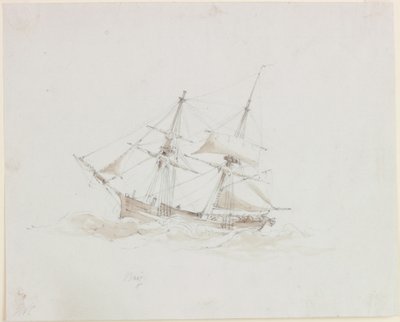 Ship Portrait - Brig by John Wilson Carmichael